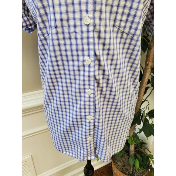 Liz Claiborne Women's Purple Cotton Collared Short Sleeve Buttons Down Shirt 16 - Picture 4 of 12